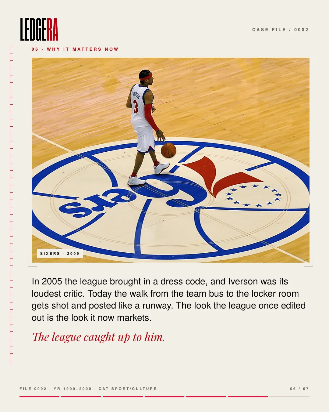 LEDGERA Case File 0002: The NBA airbrushed Allen Iverson, frame 6 of 7