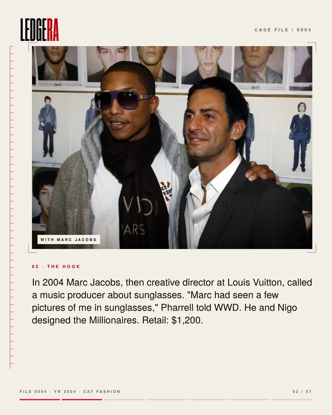 LEDGERA Case File 0004: Pharrell designed for Louis Vuitton 19 years before he ran it, frame 2 of 7