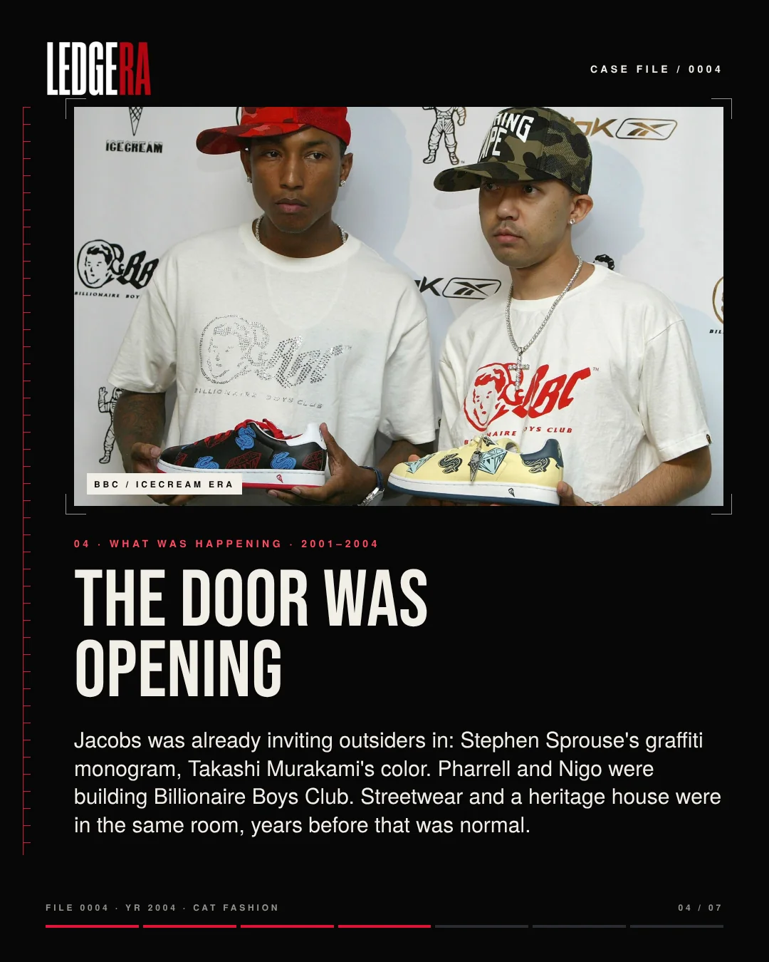 LEDGERA Case File 0004: Pharrell designed for Louis Vuitton 19 years before he ran it, frame 4 of 7