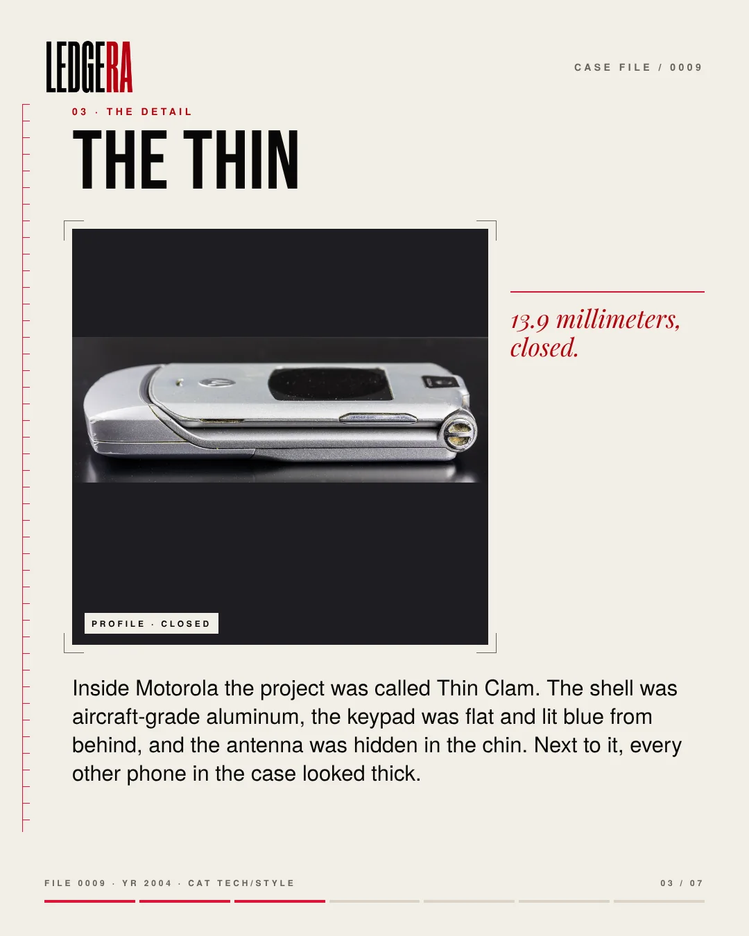LEDGERA Case File 0009: The Razr was sold like jewelry, frame 3 of 7