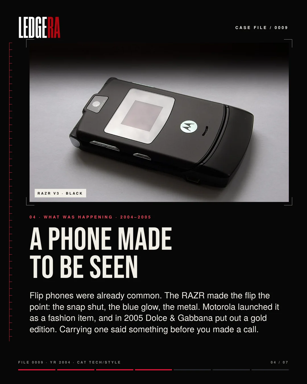 LEDGERA Case File 0009: The Razr was sold like jewelry, frame 4 of 7