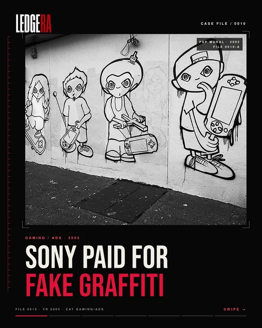 LEDGERA Case File 0010: Sony paid for fake graffiti