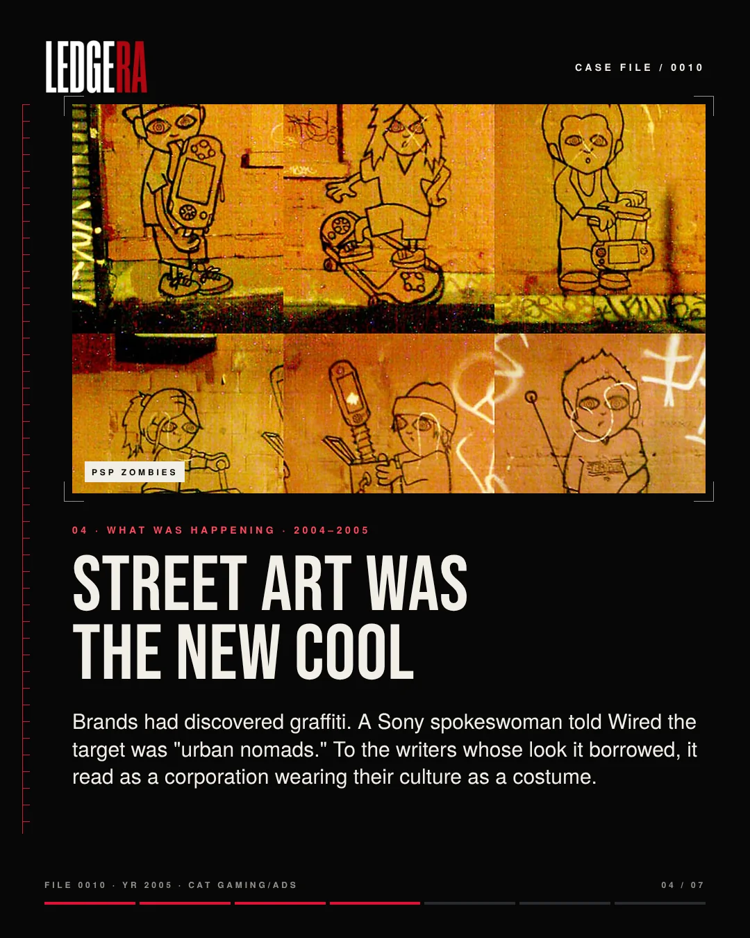 LEDGERA Case File 0010: Sony paid for fake graffiti, frame 4 of 7