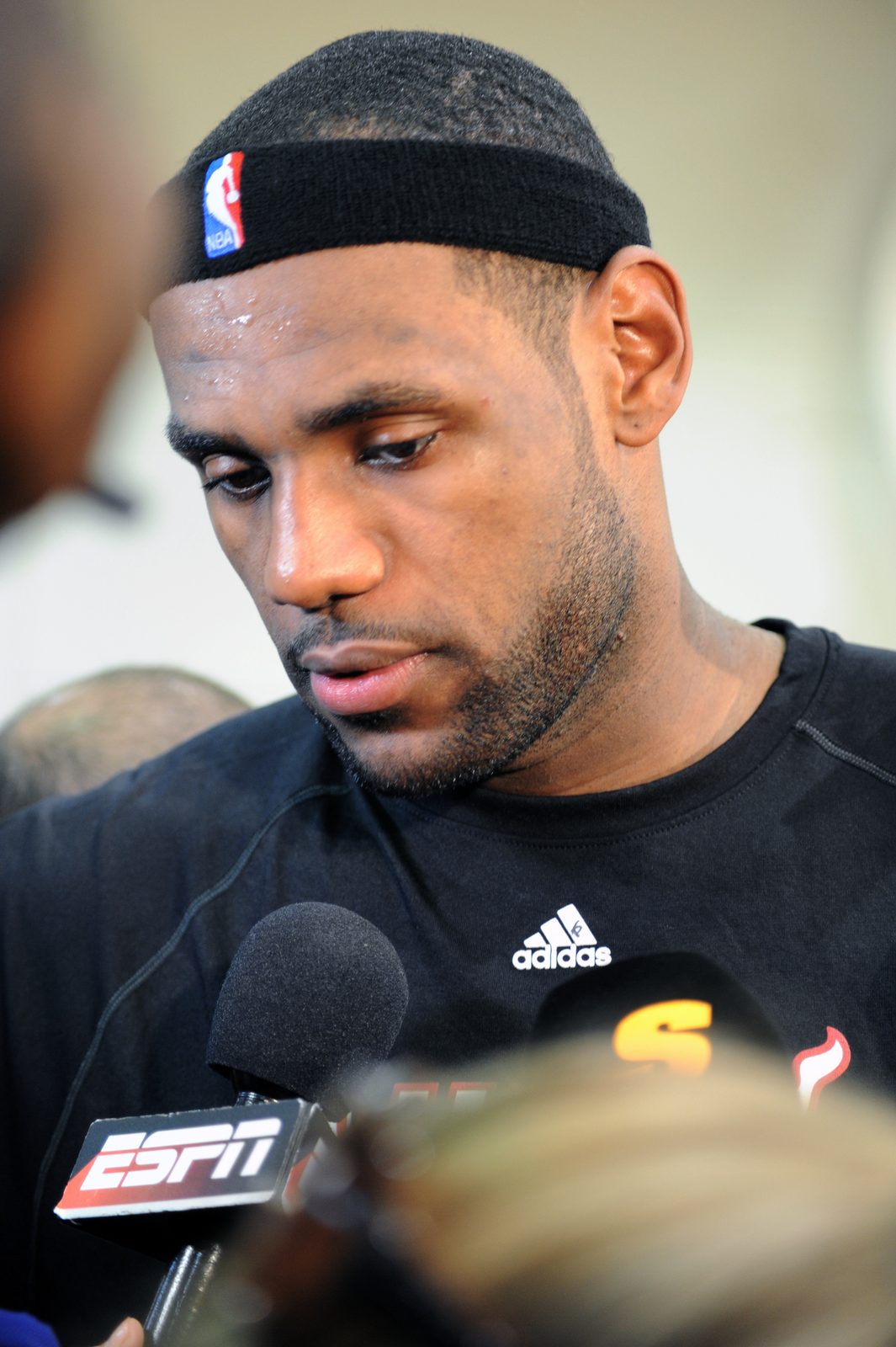 LeBron James speaking at a press conference