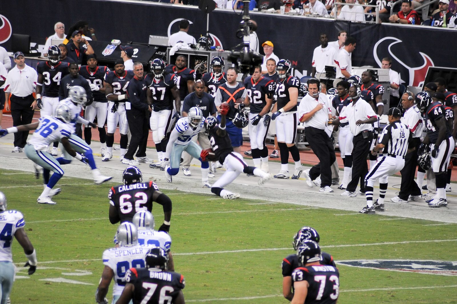 NFL preseason sideline